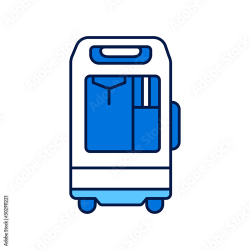 Oxygen concentrator line color icon. concept. Sign for web page, mobile app. Vector isolated element. photo