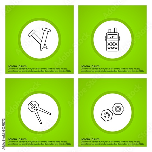 4 Simple Universal Related Color Icons