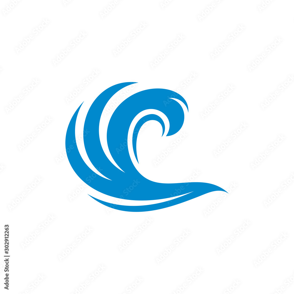Water Wave logo design vector. Icon Symbol. Template. Illustration Water Wave logo design vector. Icon Symbol. Template. Illustration