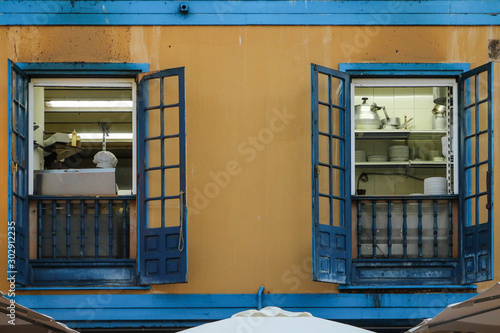 Windows to Spanish kitchen