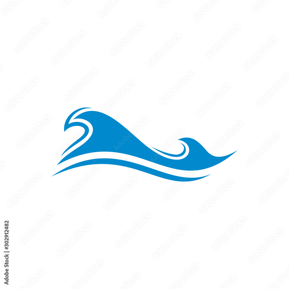 Water Wave logo design vector. Icon Symbol. Template. Illustration Water Wave logo design vector. Icon Symbol. Template. Illustration
