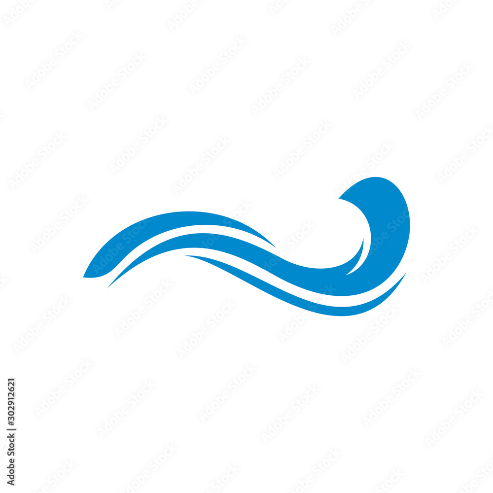 Water Wave logo design vector. Icon Symbol. Template. Illustration