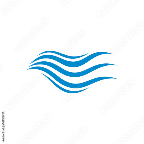 Water Wave logo design vector. Icon Symbol. Template. Illustration