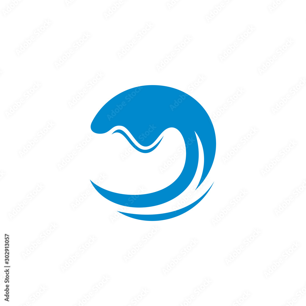 Water Wave logo design vector. Icon Symbol. Template. Illustration Water Wave logo design vector. Icon Symbol. Template. Illustration