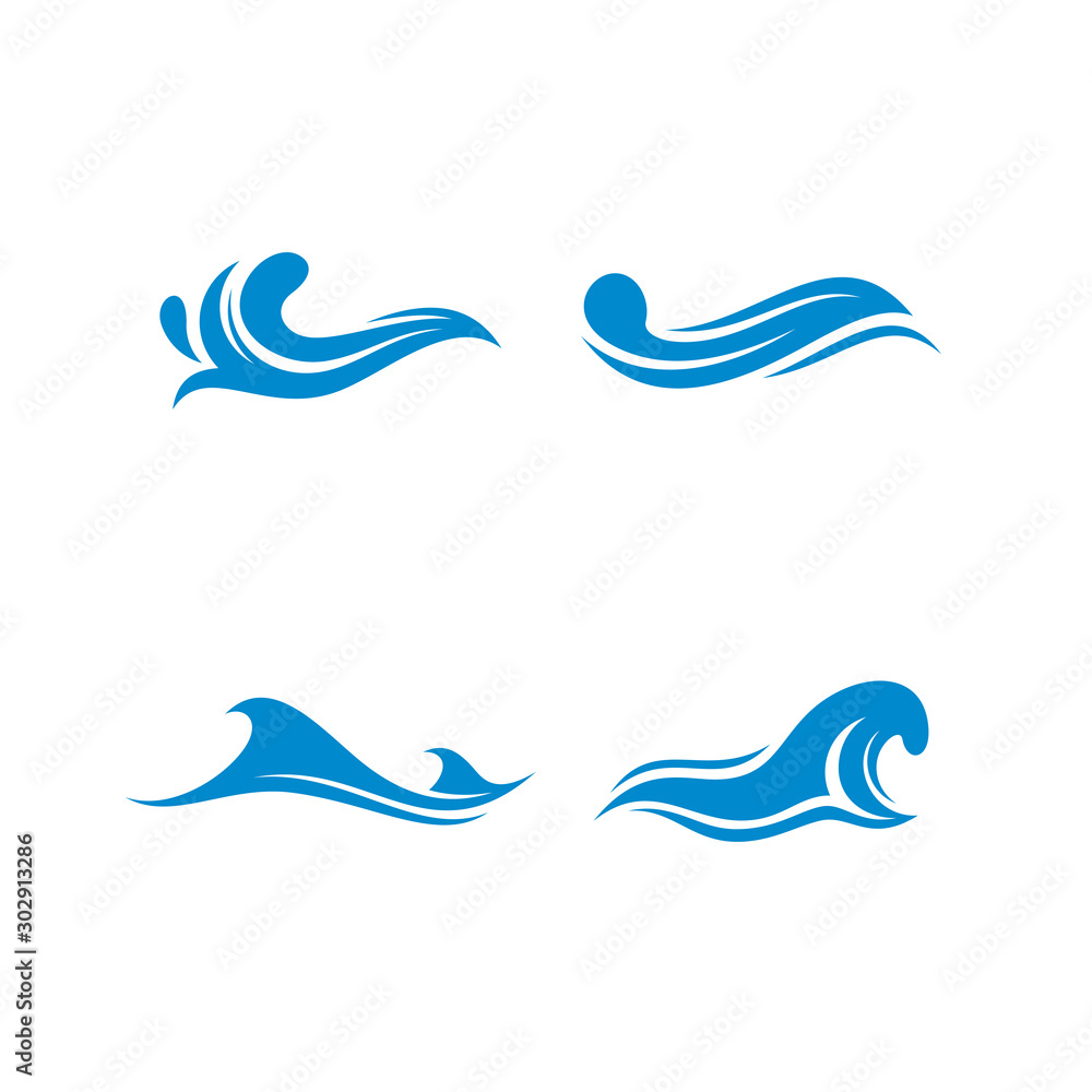 Water Wave logo design vector. Icon Symbol. Template. Illustration Water Wave logo design vector. Icon Symbol. Template. Illustration