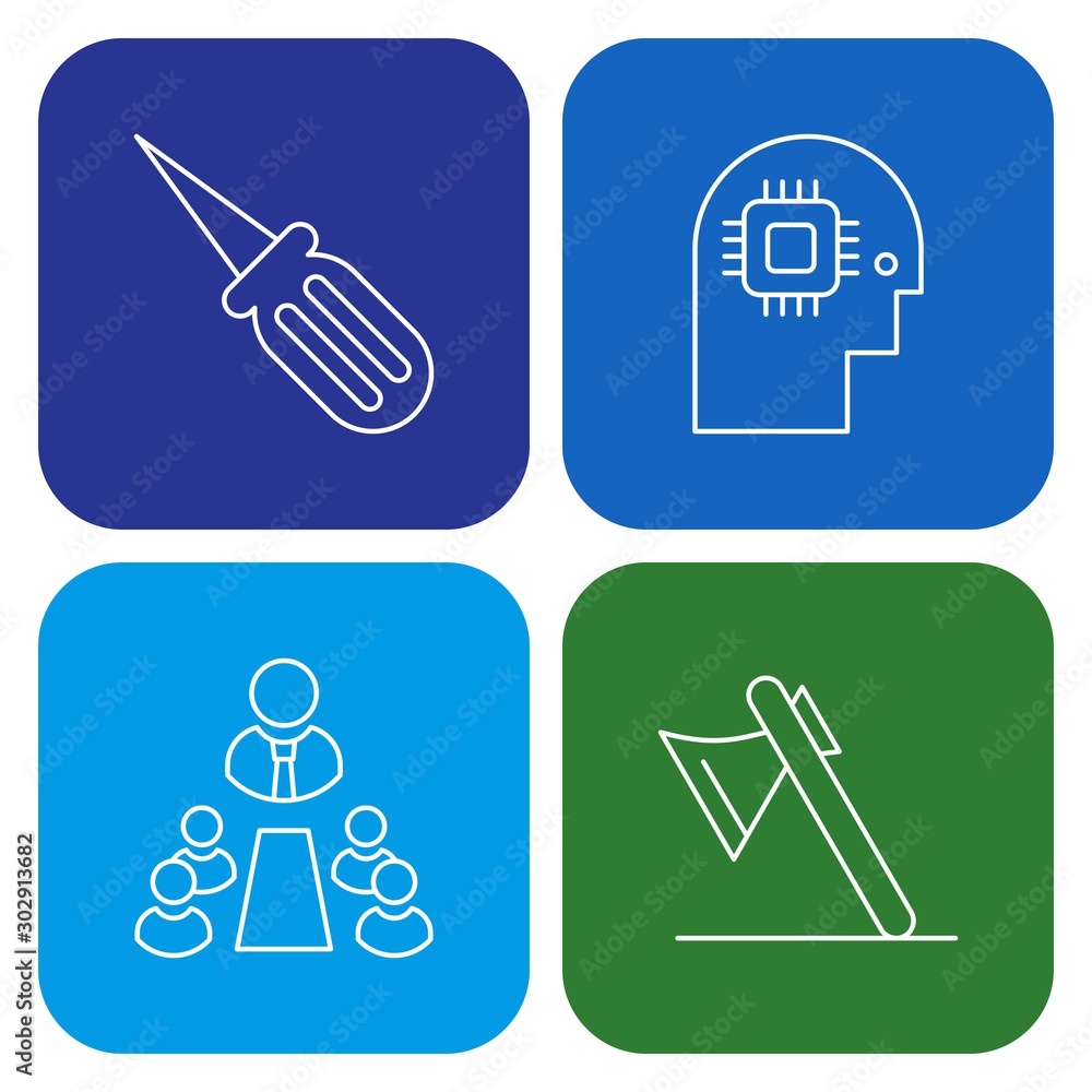 Set Of 4 Universal Icons For Mobile Application and websites Set Of 4 Universal Icons For Mobile Application and websites