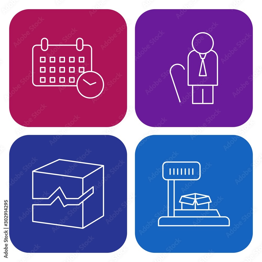 Set Of Universal 4 Icons Set Of Universal 4 Icons