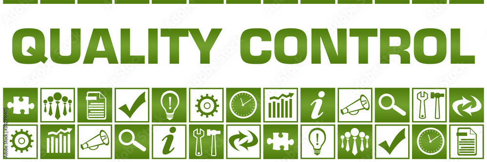 Quality Control Green White Box Grid Business Symbols Quality Control Green White Box Grid Business Symbols