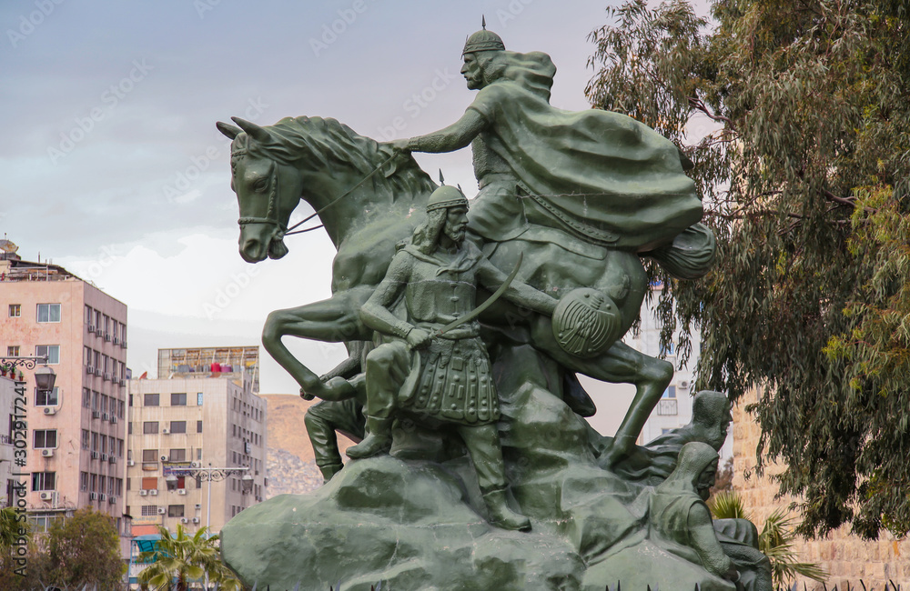 Statue of Saladin Damascus Syria Stock Photo Adobe Stock