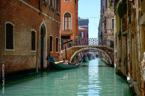 Large canal in Venice Italy with Gondola © Rick Lohre