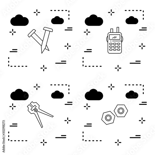 4 Simple Universal Related Color Icons