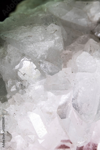Semi Precious Gemstone Quartz Crystal Close Up