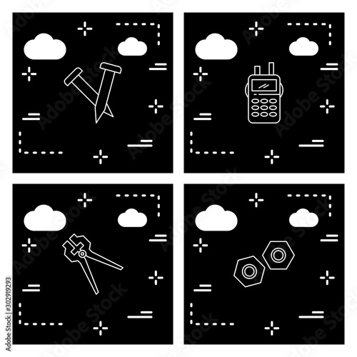 4 Simple Universal Related Color Icons