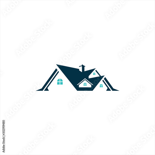 home house real estate residential building property logo