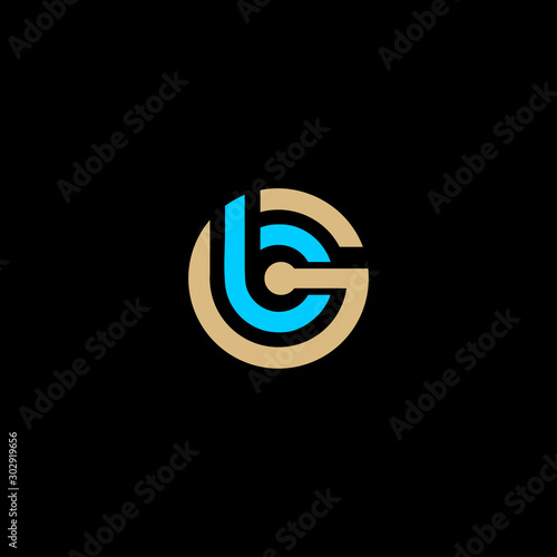 Photography BG initial letter logo design template vector