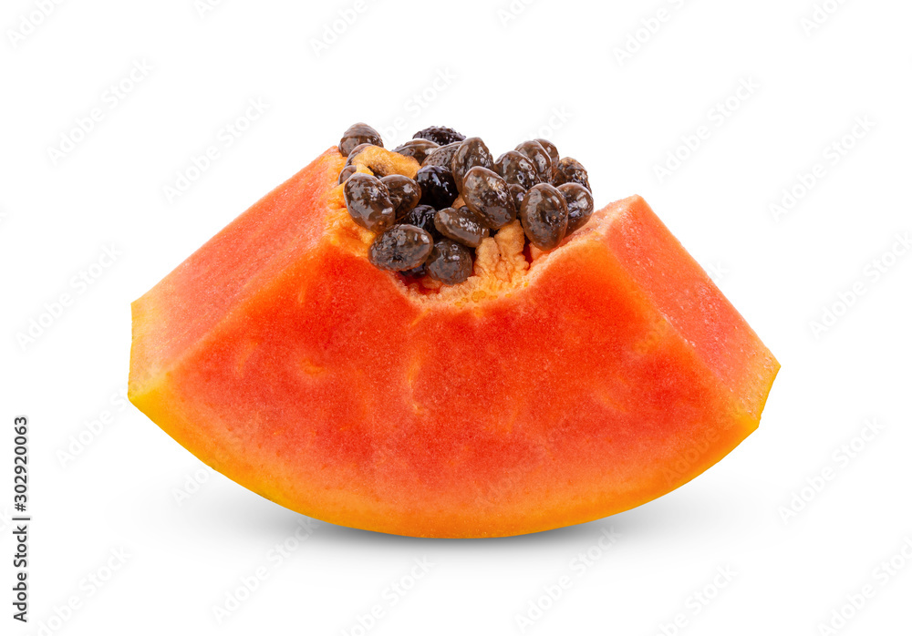 ripe papaya isolated on white background. ripe papaya isolated on white background.