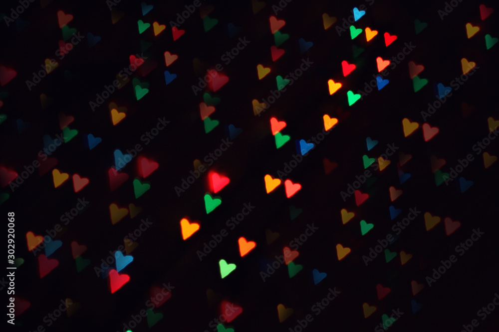 blurred heart shaped colorful bokeh background blurred heart shaped colorful bokeh background