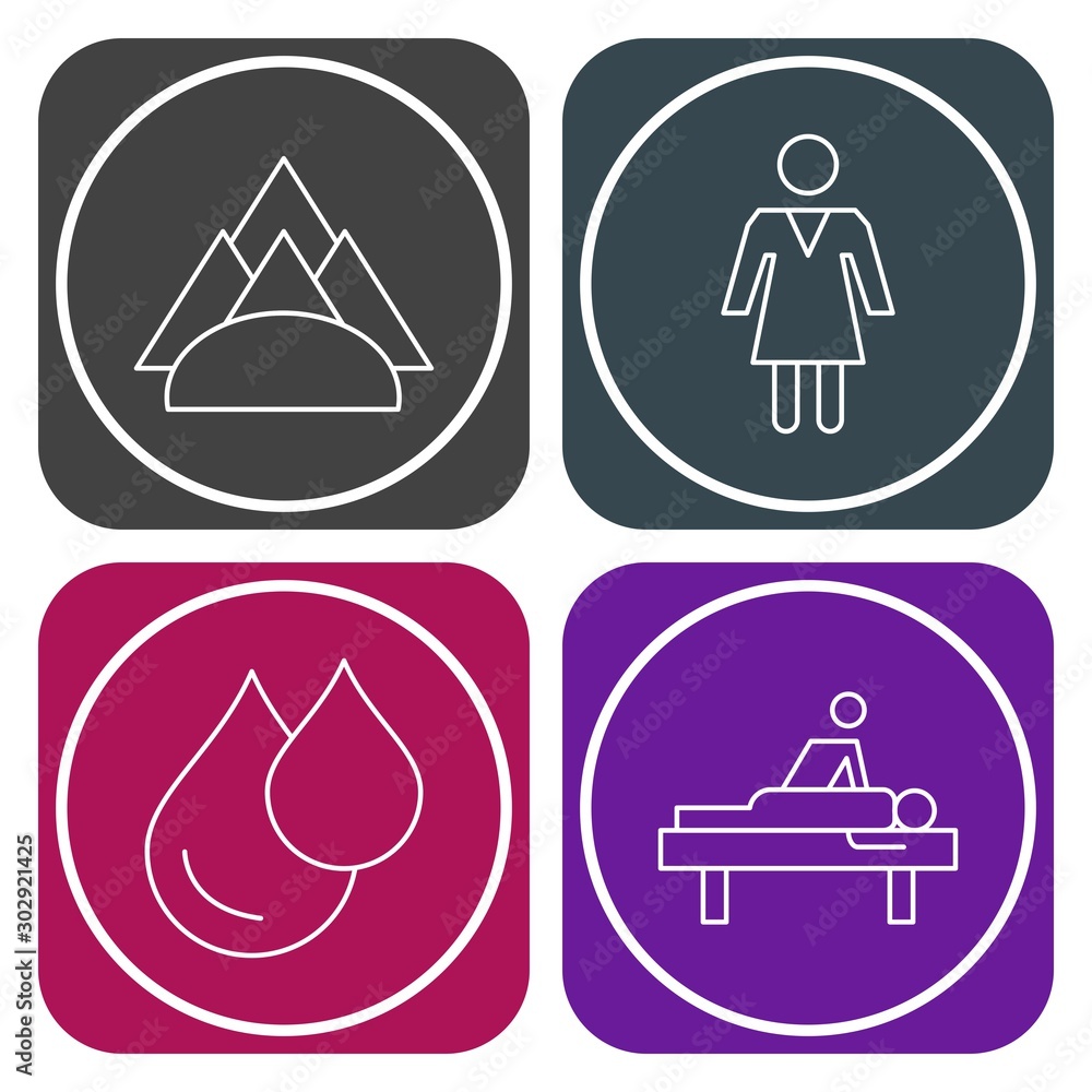 Obraz premium Set Of 4 Universal Icons For Mobile Application and websites