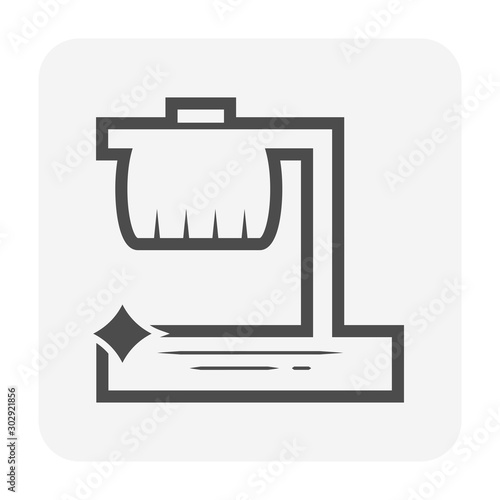 Septic tank vector icon. That sanitation equipment part of drainage system for installation or construction in underground for sewage or wastewater treatment by bacteria for home toilet and bathroom.