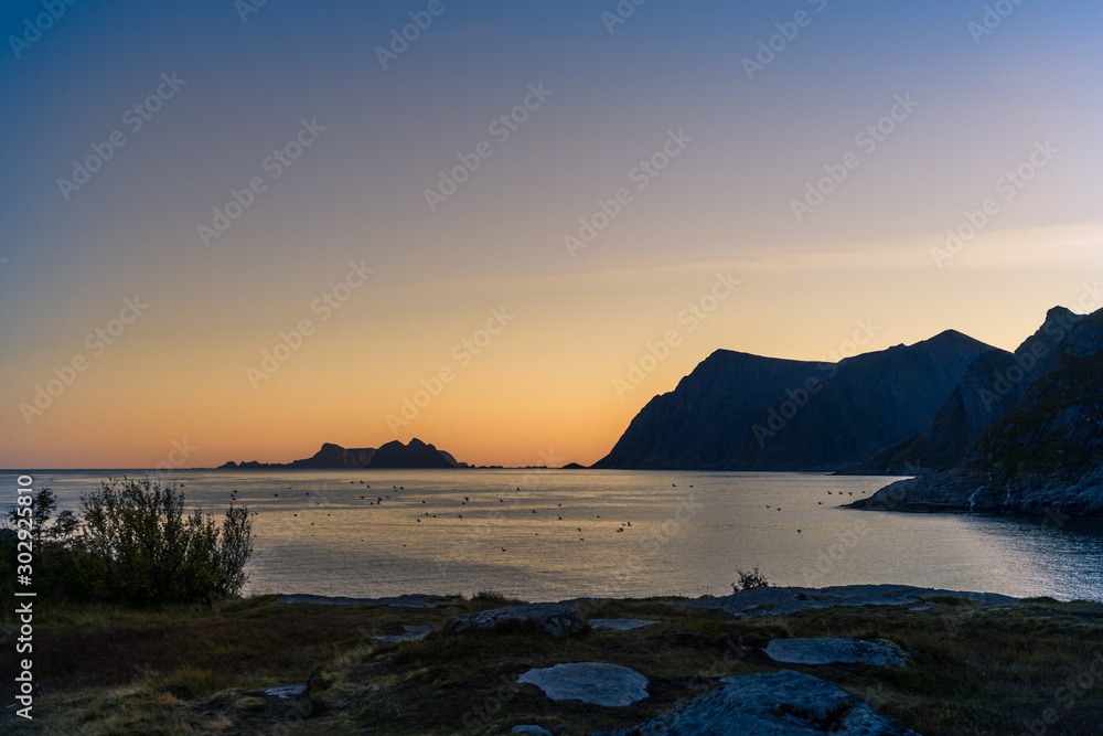 Sunset in A, Lofoten, Norway