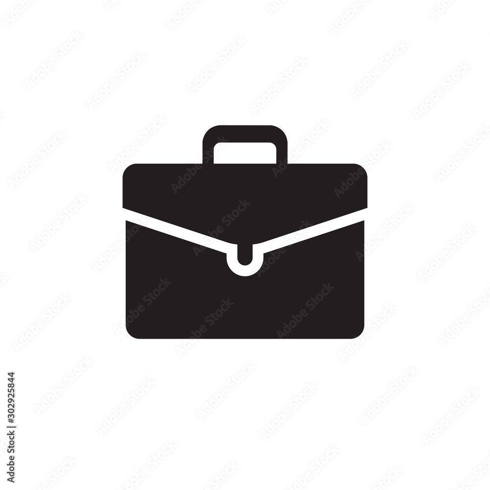 Portfolio black icon design. Briefcase portfolio concept vector sign, business bag symbol. Portfolio black icon design. Briefcase portfolio concept vector sign, business bag symbol.