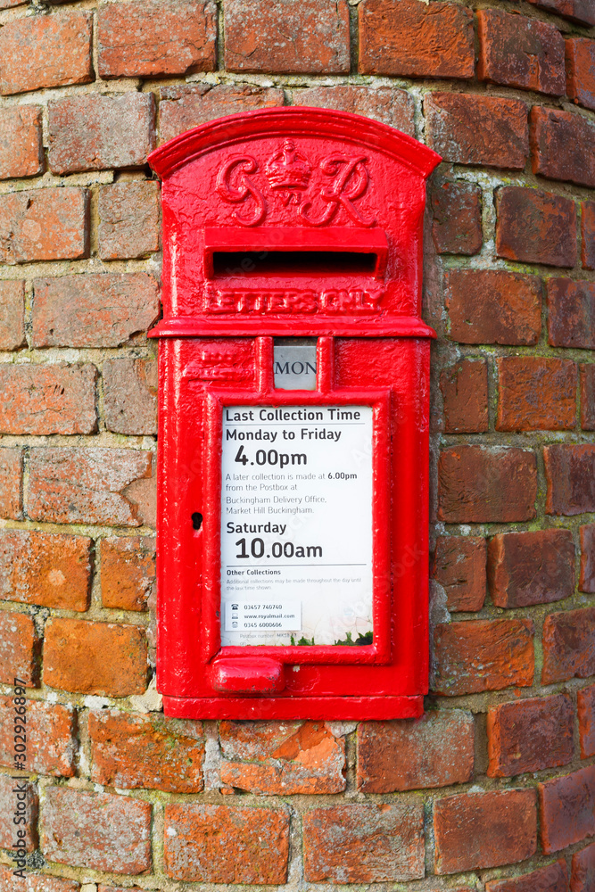 Traditional British post box