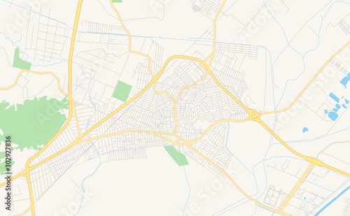 Printable street map of Itaguai, Brazil