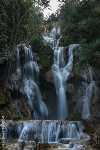 Tat Kuang Si waterfalls near Luang Prabang  Laos