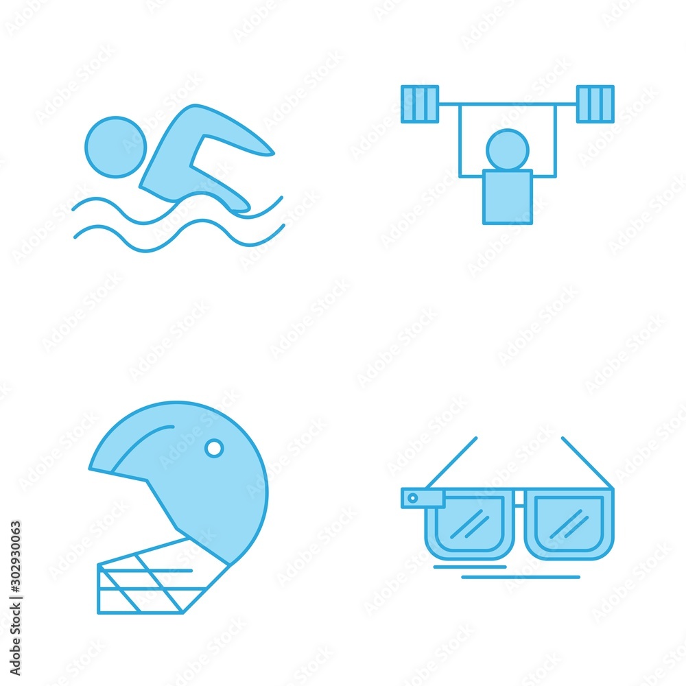 Fototapeta premium Set of 4 Quality icon