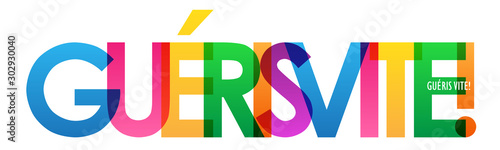Typographie vecteur GUERIS VITE