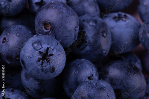 Fresh bilberries close-up background.