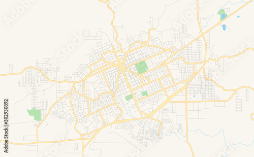 Printable street map of Erechim  Brazil