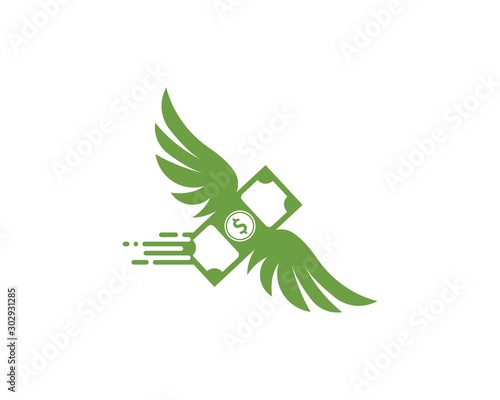 money wings  logo icon vector illustration