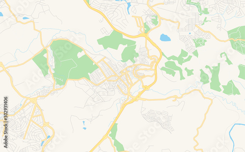 Printable street map of Vespasiano  Brazil