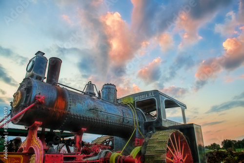 Steam Engine and Clouds