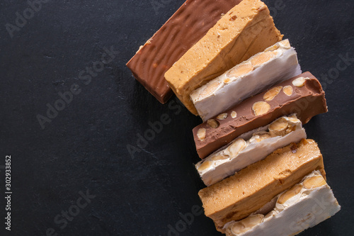 фотографія assorted nougat traditional christmas dessert