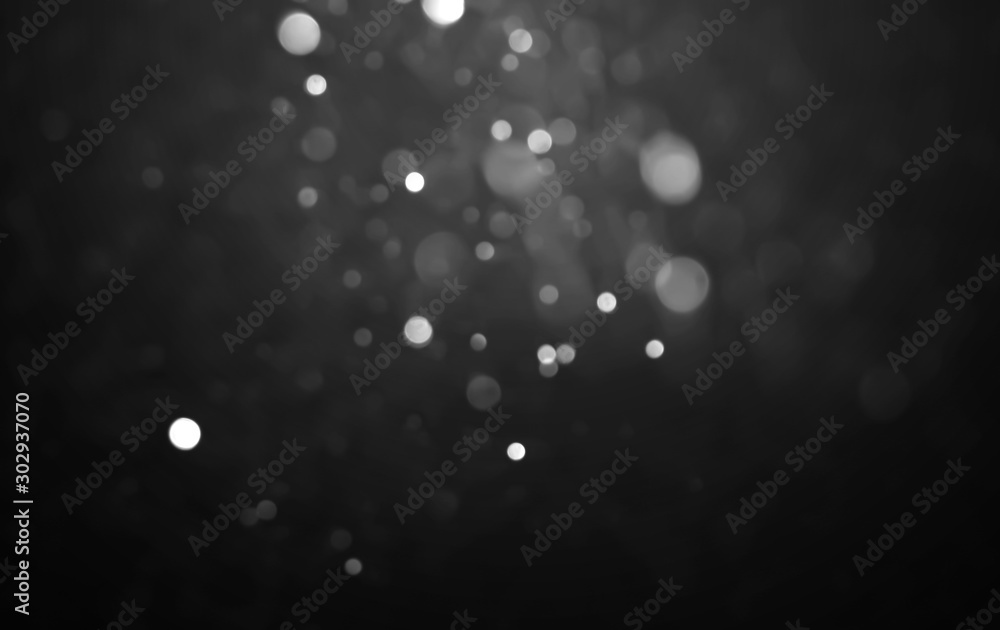 Abstract bokeh lights on black background