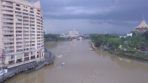 Kuching, Sarawak / Malaysia - November 8 2019: The buildings, landmarks and scenery of Kuching city, capital of Sarawak, Borneo island. Showing the famous landmarks in the Kuching city  photo