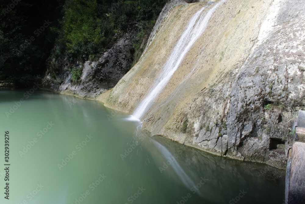 Naklejka premium particular waterfall by Molinetto della Croda