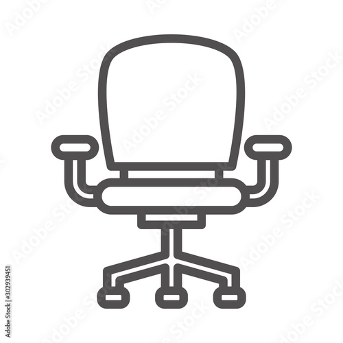 Swivel Chair  Vector illustration. Quality design element Line Icon.