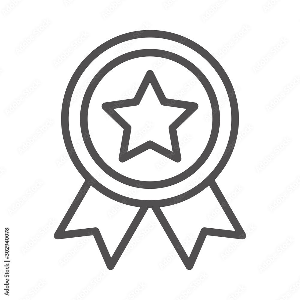 Star Badge Vector illustration. Quality design element Line Icon. Star Badge Vector illustration. Quality design element Line Icon.