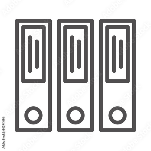 File Folders  Vector illustration. Quality design element Line Icon.