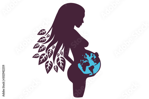 Earth pregnancy illustration