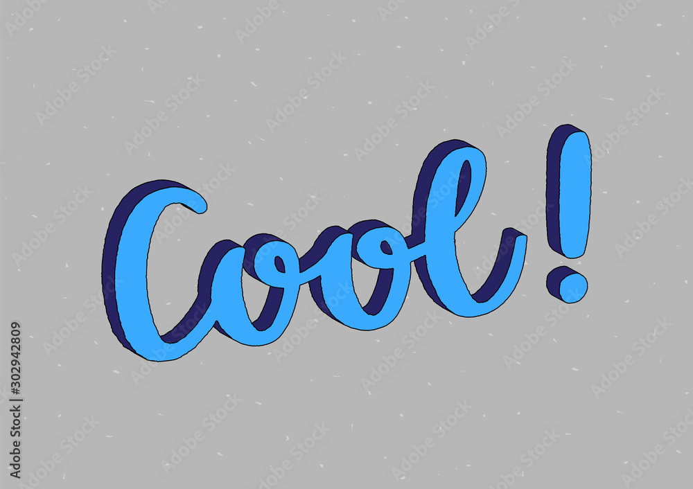 Cool hand lettering with 3d isometric effect