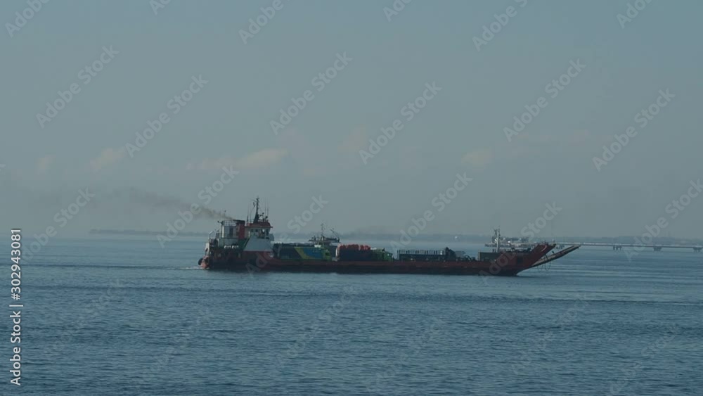 Ferry at Bali Strait by the way from Java to Bali, Indonesia Ferry at Bali Strait by the way from Java to Bali, Indonesia