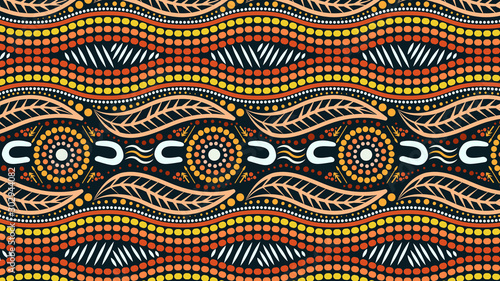 Aboriginal dot art vector background