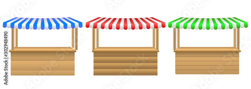 Street stall with awning