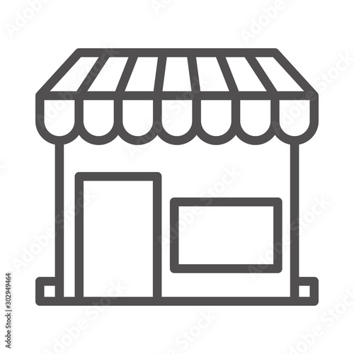 Shop Vector illustration. Quality design element Line Icon.