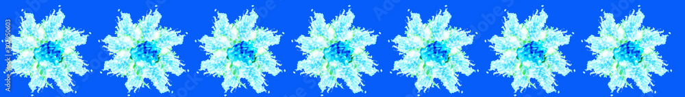 Fototapeta abstract, art, backdrop, background, blue, christmas, decoration, decorative, design, fabric, graphic, holiday, illustration, ornament, paper, pattern, seamless, snow, snowflake, texture, vector, wall