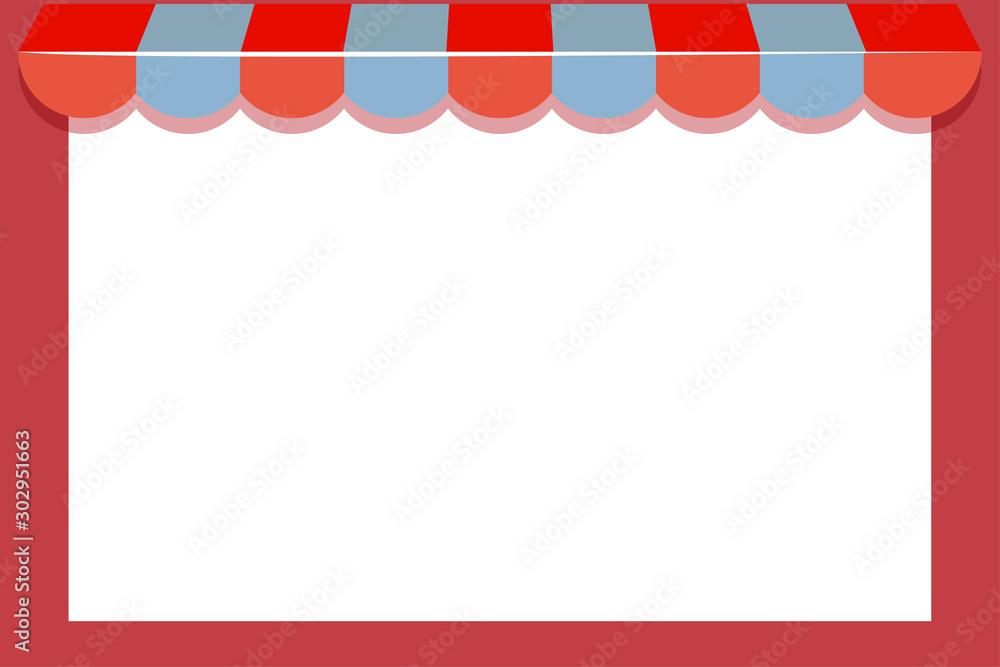 Background template with red frame